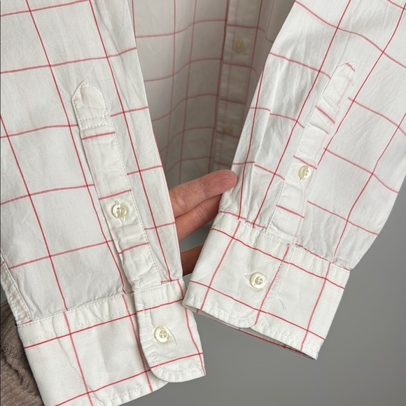 Scotch & Soda White and Red Casual Button Down Shirt - Picture 6 of 14